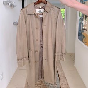 Burberry leather trench coat light brown/ tan